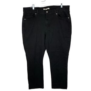 Levi's Classic Straight Size 18 Black Denim Jeans Womens Regular Fit